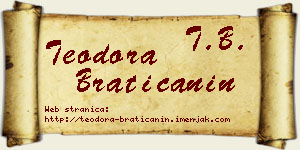 Teodora Bratičanin vizit kartica